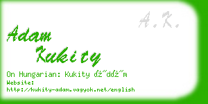 adam kukity business card